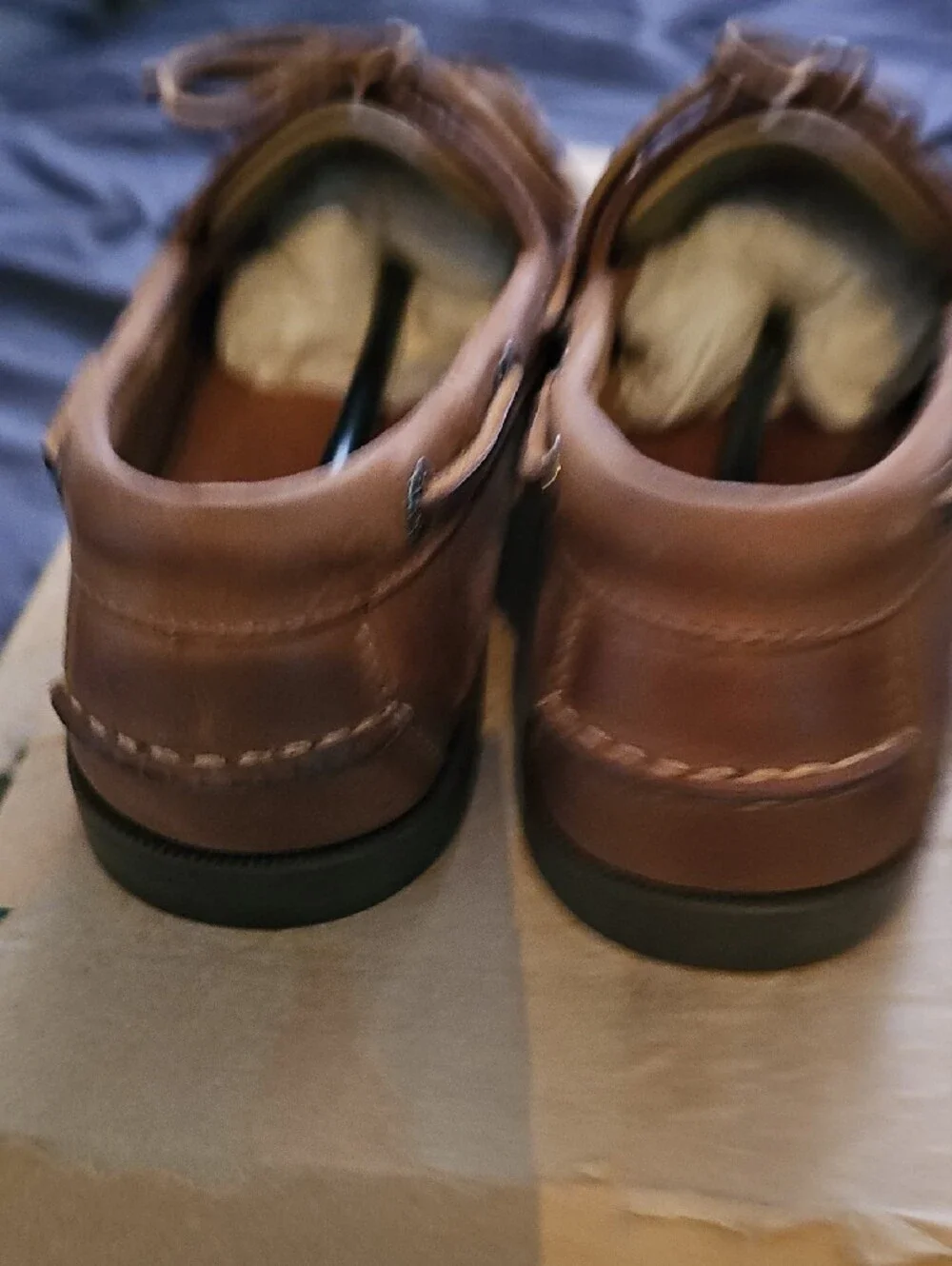 L.L. Bean Men's Tan Leather Boat Shoes